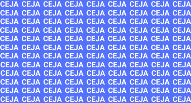 Sólo una persona muy ágil puede encontrar la palabra 'Cera' en menos de 10 segundos