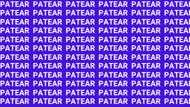 Solo una vista de halcón puede encontrar la palabra "Pasear" en menos de 10 segundos