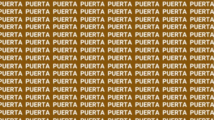 Sólo una mente muy inteligente puede encontrar la palabra 'Tuerta' en menos de 10 segundos