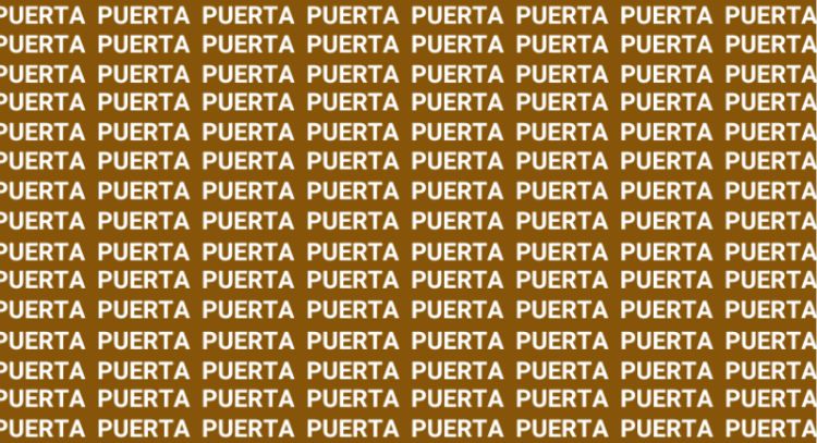 Sólo una mente muy inteligente puede encontrar la palabra 'Tuerta' en menos de 10 segundos