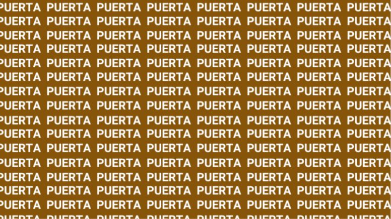 Sólo una mente muy inteligente puede encontrar la palabra 'Tuerta' en menos de 10 segundos