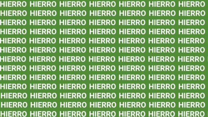 Solo una vista de halcón puede encontrar la palabra 'Fierro' en menos de 10 segundos