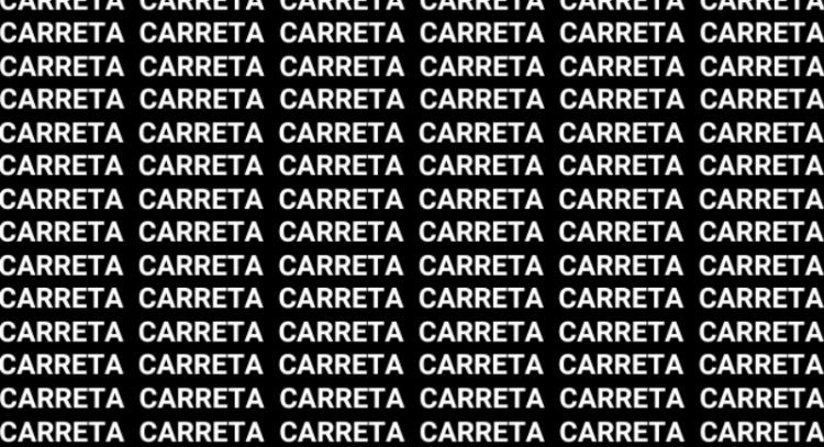 Solo una vista entrenada puede encontrar la palabra 'Carrera' en menos de 10 segundos