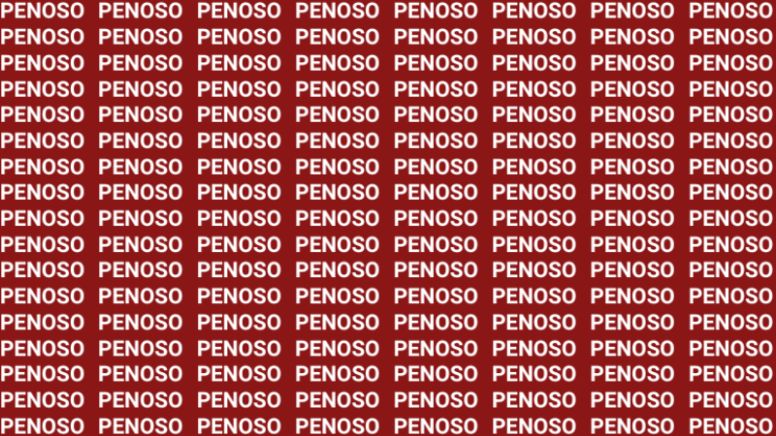 Sólo una mirada experta puede encontrar la palabra 'Pecoso' en menos de 10 segundos