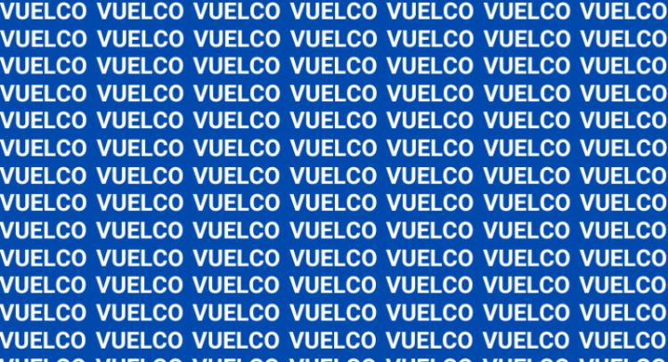 Sólo una vista de halcón puede encontrar la palabra 'Vuelto' en menos de 10 segundos