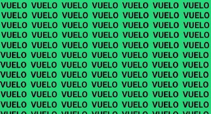 Solo una persona muy inteligente puede encontrar la palabra 'DUELO' en menos de 10 segundos