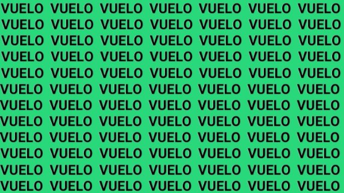 Solo una persona muy inteligente puede encontrar la palabra 'DUELO' en menos de 10 segundos