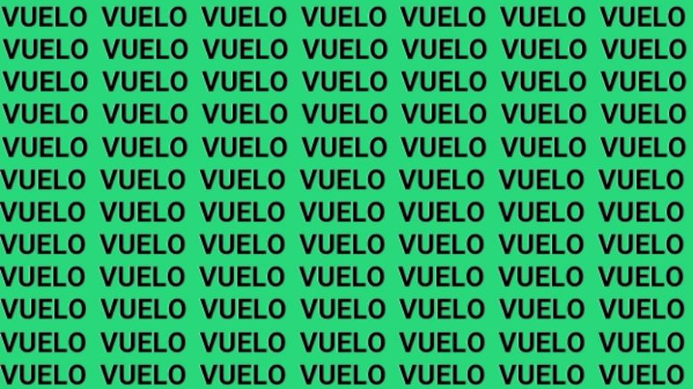 Solo una persona muy inteligente puede encontrar la palabra 'DUELO' en menos de 10 segundos