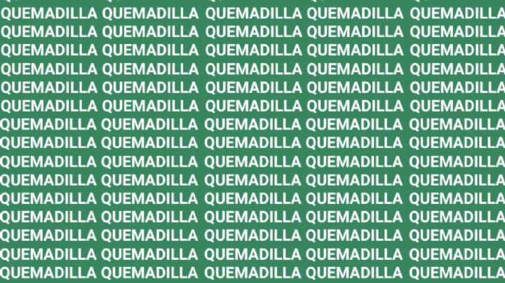 Solo una persona muy audaz puede encontrar la palabra 'Quesadilla' en menos de 10 segundos