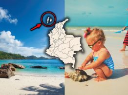 La playa colombiana de arena blanca y agua cristalina que es perfecta para ir con niños
