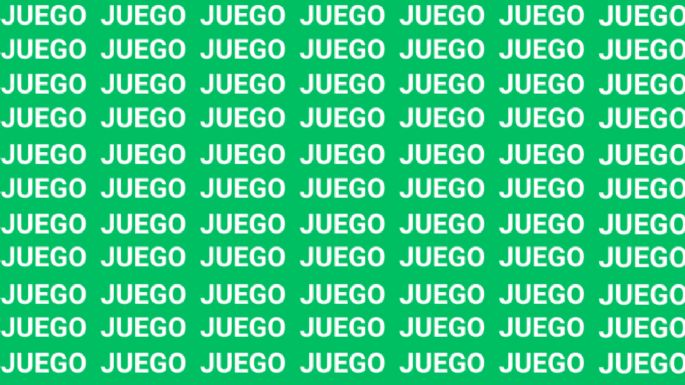 Sólo una mente muy inteligente puede encontrar la palabra 'Juzgo' en menos de 10 segundos