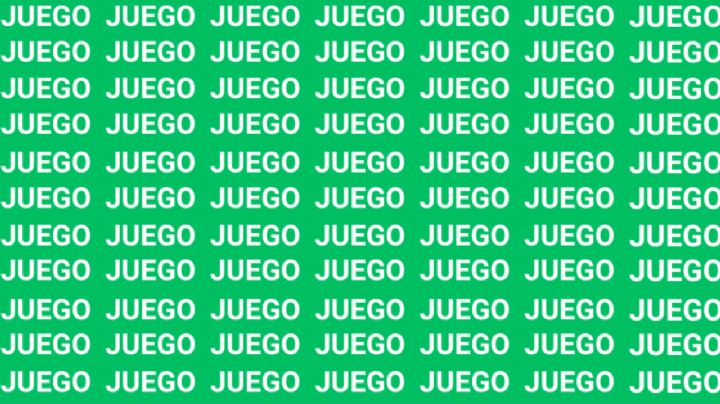 Sólo una mente muy inteligente puede encontrar la palabra 'Juzgo' en menos de 10 segundos