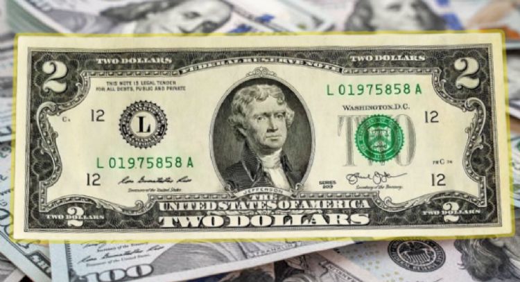 Entregan casi 20 mil dólares por este extraño billete de 2 dólares