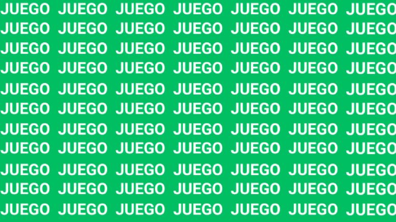 Sólo una mente muy inteligente puede encontrar la palabra 'Juzgo' en menos de 10 segundos