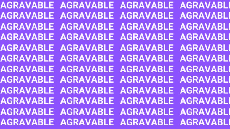 Solo la mente de un genio puede encontrar la palabra 'Agradable' en menos de 5 segundos