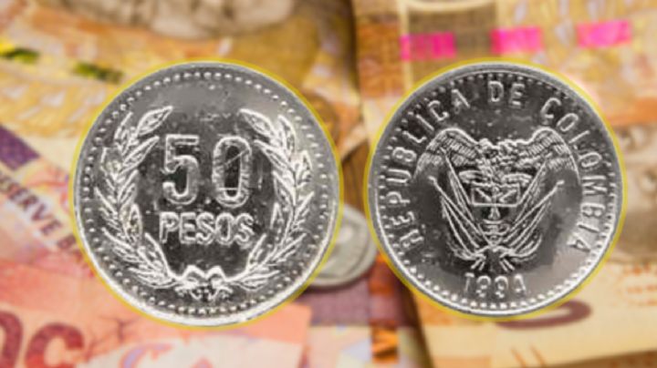 Entregan hasta $60,000 pesos por esta antigua y coqueta moneda de 50 pesos colombianos