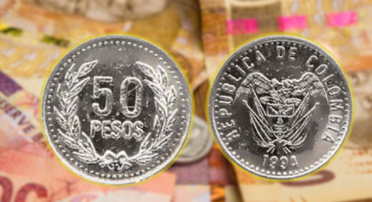 Entregan hasta $60,000 pesos por esta antigua y coqueta moneda de 50 pesos colombianos