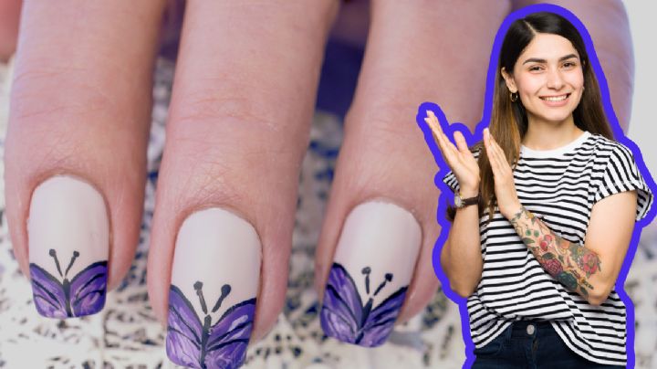 El diseño de manicura con mariposas que domina las tendencias de febrero 2025