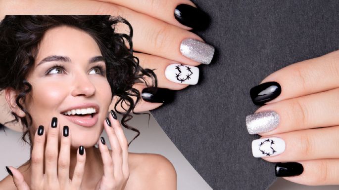 Ni rojo ni rosa: los diseños de manicura en negro para celebrar San Valentín