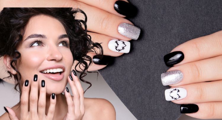 Ni rojo ni rosa: los diseños de manicura en negro para celebrar San Valentín