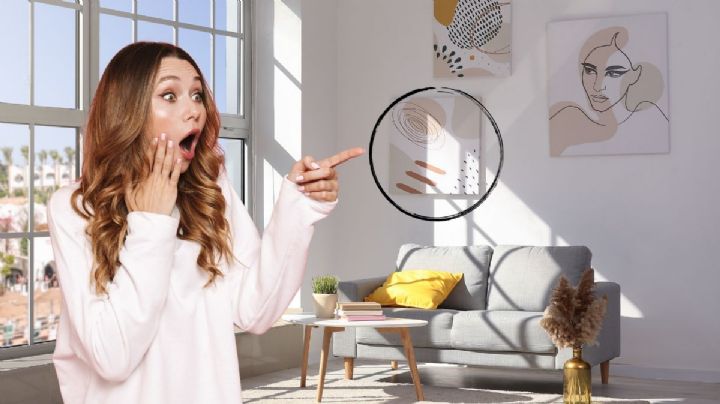 Los cuadros pequeños pasaron de moda, esta es la nueva tendencia para adornar la pared del sofá que aporta modernidad y elegancia