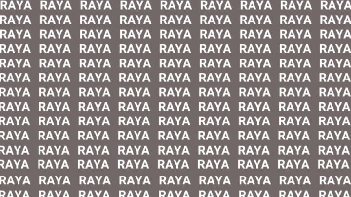 Sólo la mente de alguien muy listo puede encontrar la palabra 'RAYO' en menos de 10 segundos