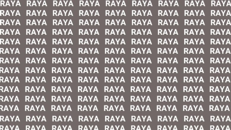 Sólo la mente de alguien muy listo puede encontrar la palabra 'RAYO' en menos de 10 segundos