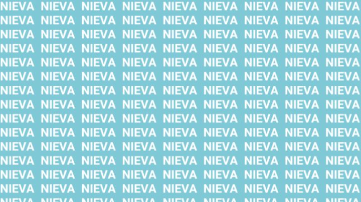 Sólo una vista de halcón puede encontrar la palabra 'Nieve' en menos de 10 segundos