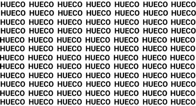 Solo una vista privilegiada puede encontrar la palabra "HUEVO" en menos de 10 segundos