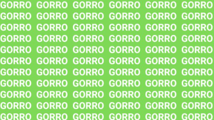 Solo una vista de halcón puede encontrar la palabra 'Gorra' en menos de 10 segundos