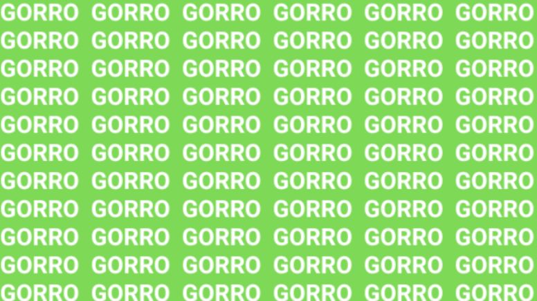 Solo una vista de halcón puede encontrar la palabra 'Gorra' en menos de 10 segundos