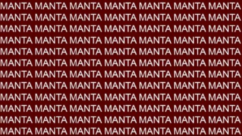 Solo una persona con vista de halcón puede encontrar la palabra 'Manto' en solo 10 segundos