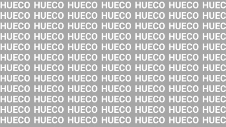 Solo una vista de águila puede encontrar la palabra "HUESO" en menos de 10 segundos