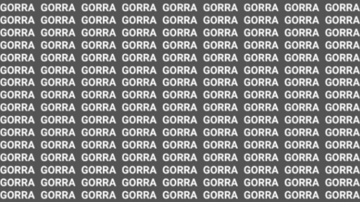 Solo una persona inteligente puede encontrar la palabra 'GARRA' en menos de 10 segundos