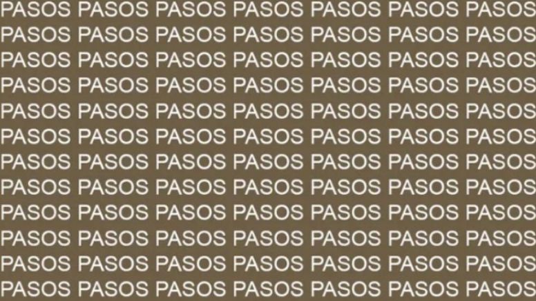 Solo una vista privilegiada puede encontrar la palabra 'Pasas' en menos de 10 segundos
