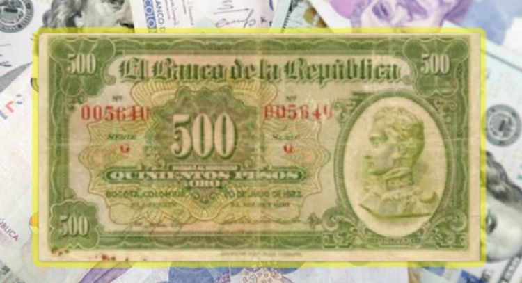 Entregan hasta 500 millones por este extraño billete de 500 pesos colombianos