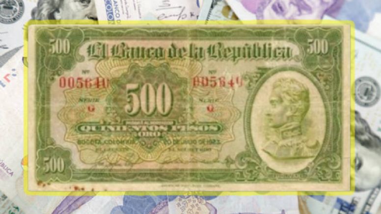 Entregan hasta 500 millones por este extraño billete de 500 pesos colombianos