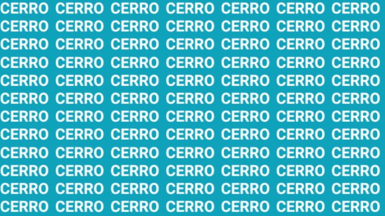 Solo una vista entrenada puede encontrar la palabra 'Cerco' en menos de 10 segundos