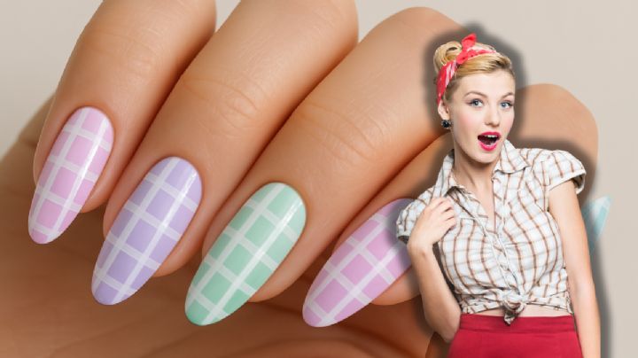 Gingham Nails: la manicura con estampado que es furor y pocos saben cómo se logra