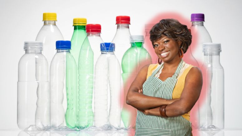 Ni maceta ni lámpara: crea un escurridor de platos con botellas recicladas
