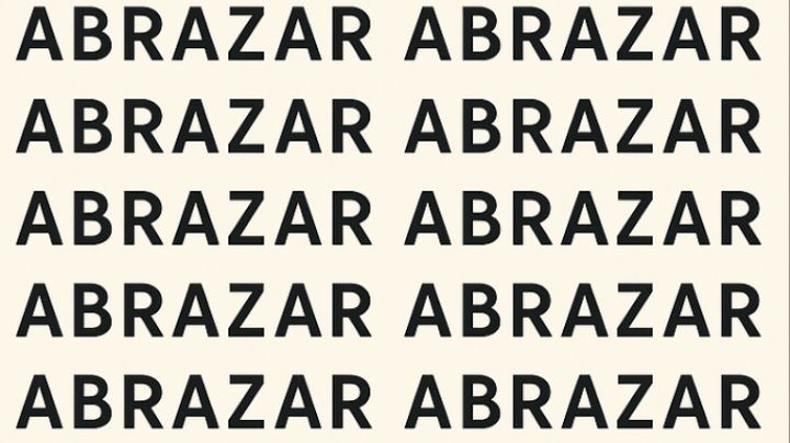 Solo una vista entrenada puede encontrar la palabra 'Abrasar' en menos de 10 segundos