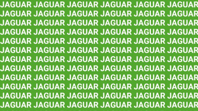 Sólo una vista de halcón puede encontrar la palabra 'Jungla' en menos de 10 segundos