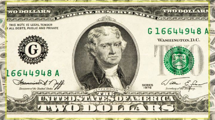Entregan más de 300 mil dólares al suertudo dueño de este billete de 2 dólares