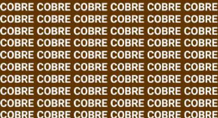Solo alguien con agudeza visual puede encontrar la palabra 'Cofre' en menos de 10 segundos