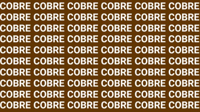 Solo alguien con agudeza visual puede encontrar la palabra 'Cofre' en menos de 10 segundos