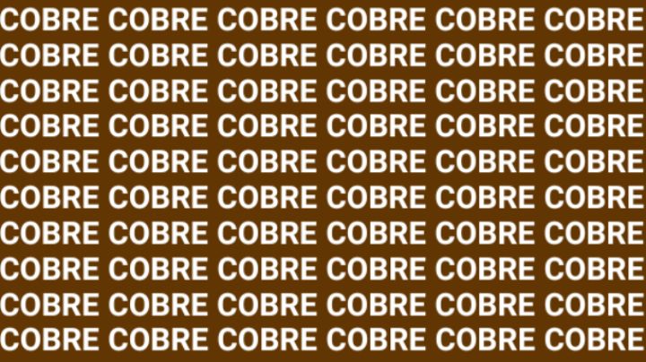 Solo alguien con agudeza visual puede encontrar la palabra 'Cofre' en menos de 10 segundos