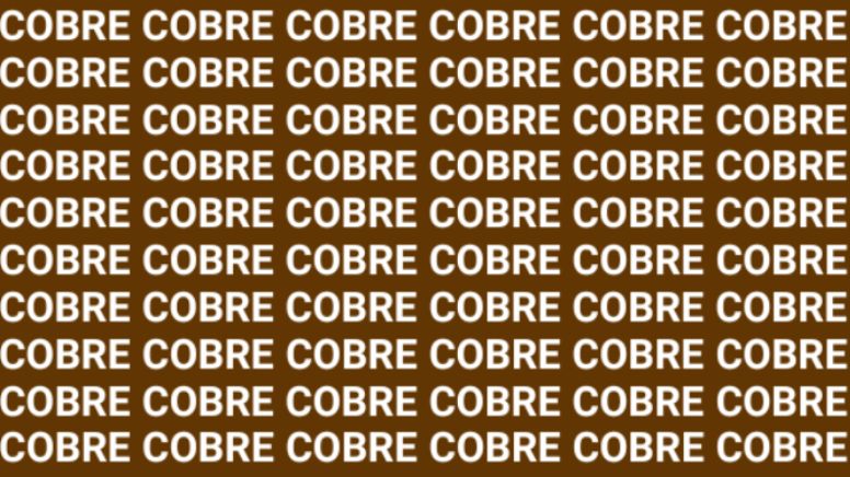 Solo alguien con agudeza visual puede encontrar la palabra 'Cofre' en menos de 10 segundos