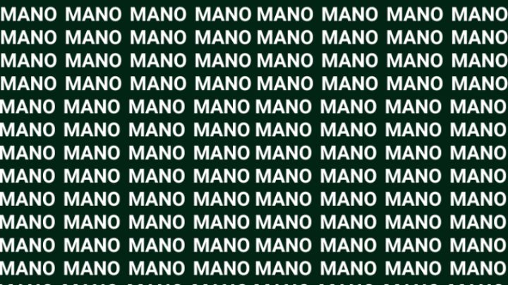 Solo una vista de águila puede encontrar la palabra "MONO" en menos de 10 segundos