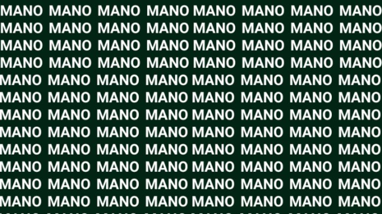 Solo una vista de águila puede encontrar la palabra "MONO" en menos de 10 segundos