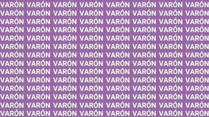 Solo el 10% de las personas pueden encontrar la palabra 'Barón' en menos de 5 segundos